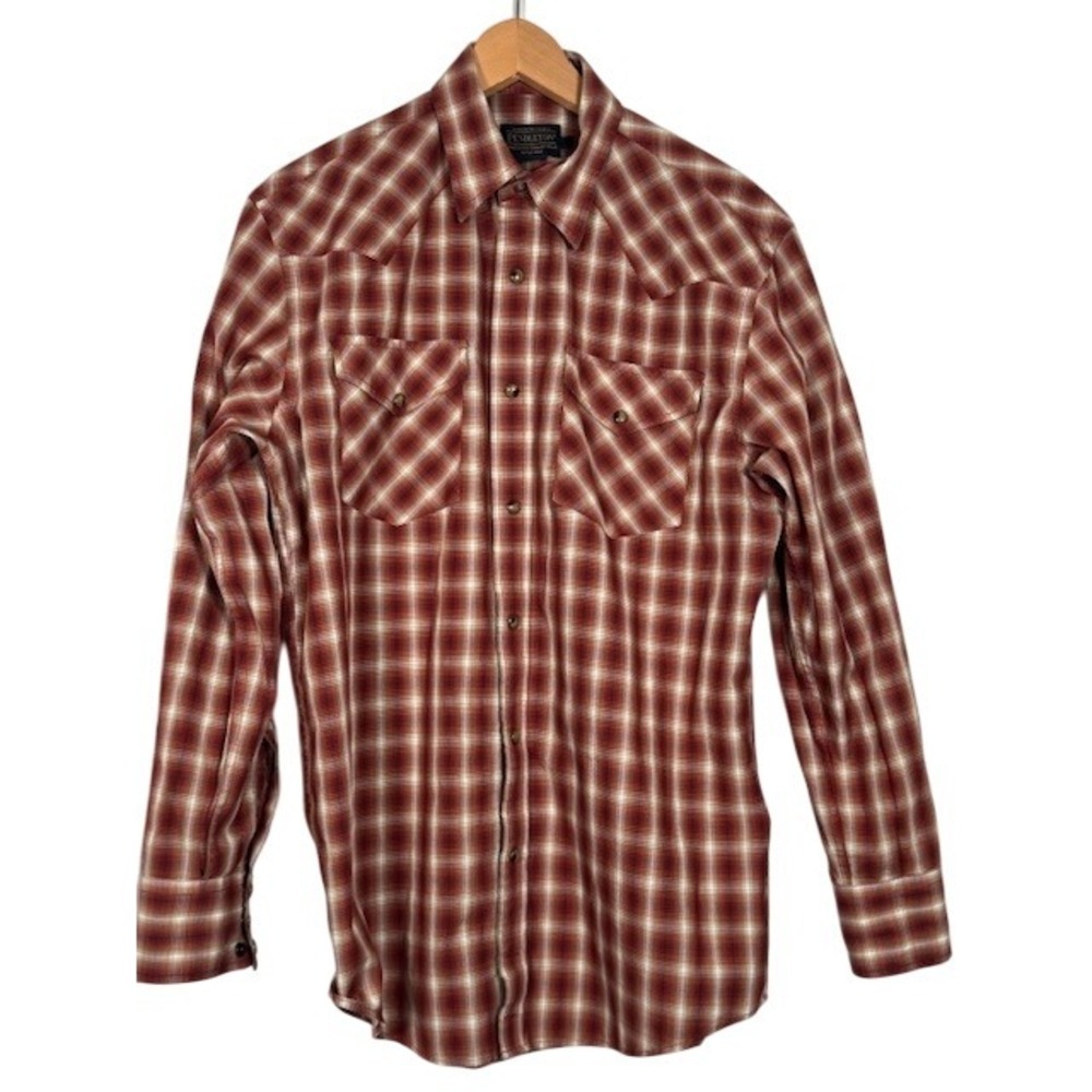 Pendleton High Grade Western Wear Plaid Long Sleeve Snap Shirt Men's Size S